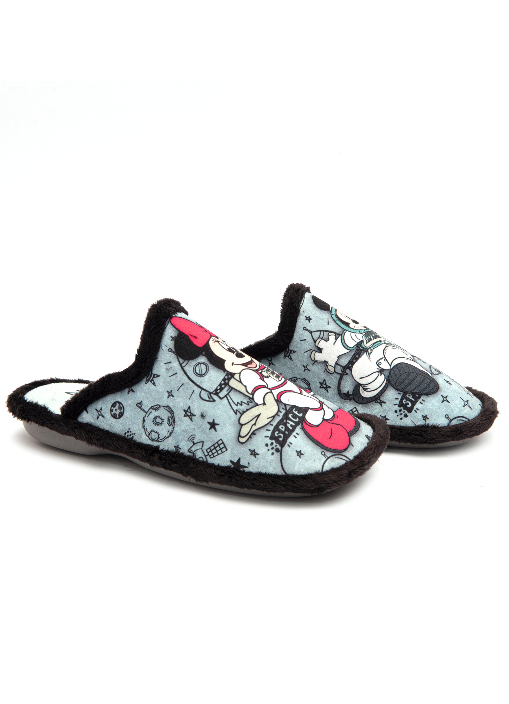Zapatillas de casa Zel’s– Diseño espacial Minnie & Mickey